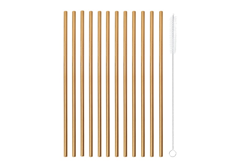 Straight straws Bar steel cooper Paderno