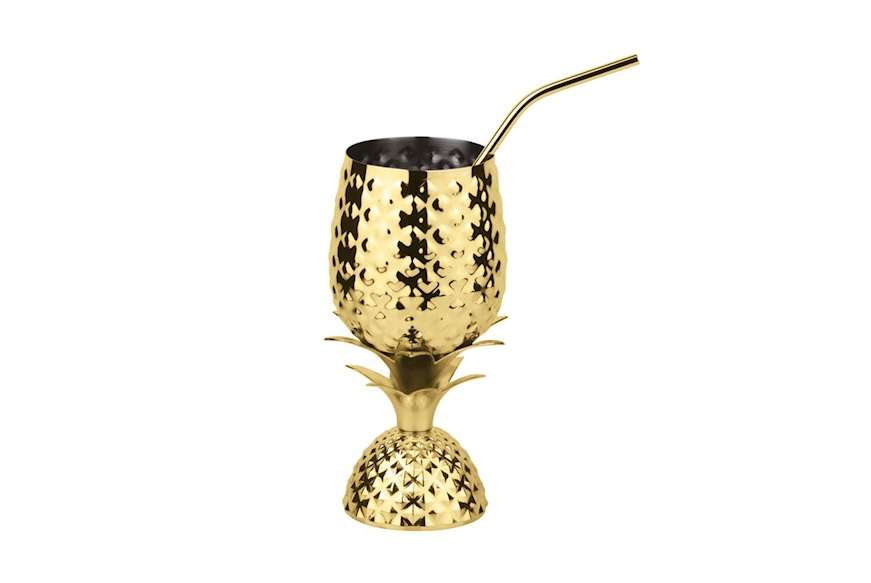 Pineapple cup Bar steel gold Paderno