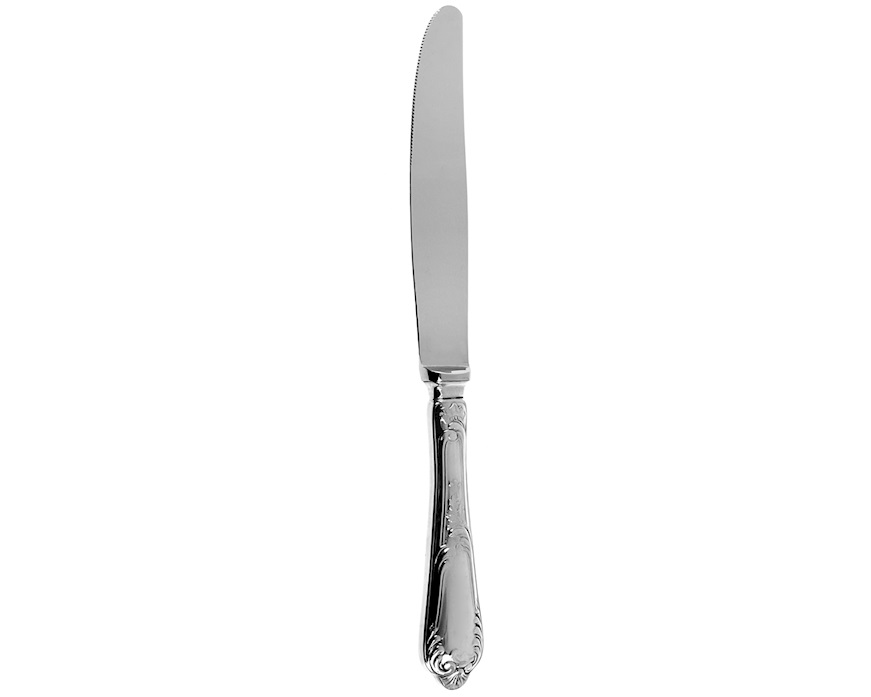 Coltello tavola Laurier alpacca argentata con manico cavo Sambonet