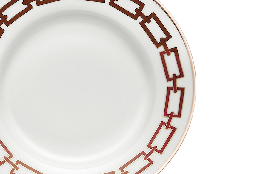 Dinner plate Catene Scarlatto porcelain Richard Ginori