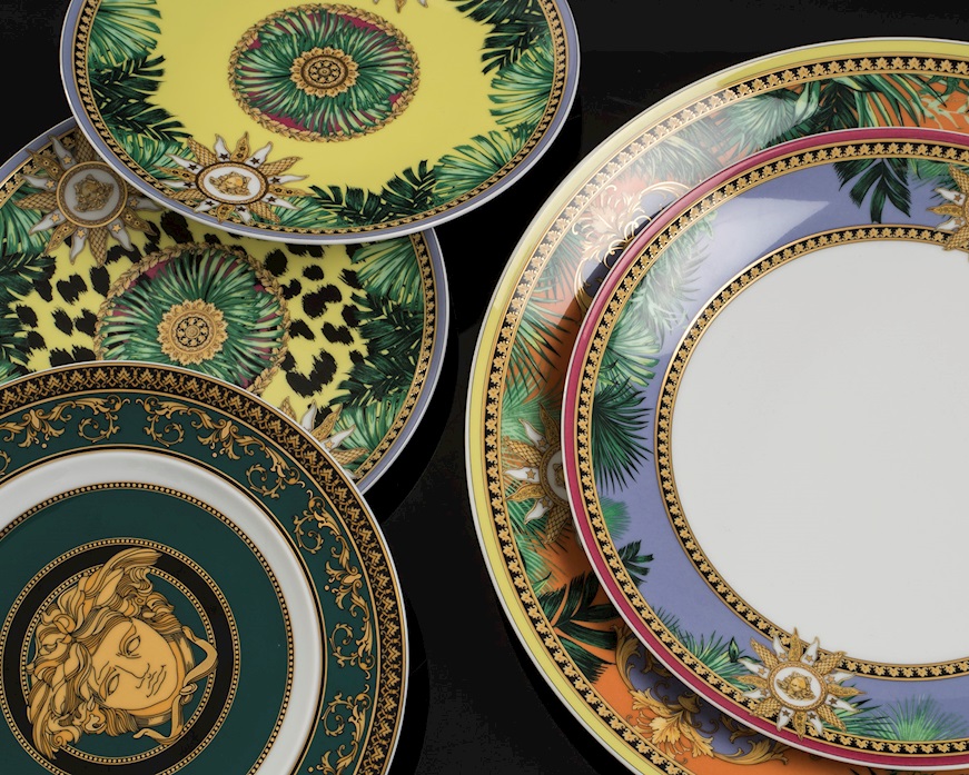 Piatto dessert Jungle Animalier porcellana Versace