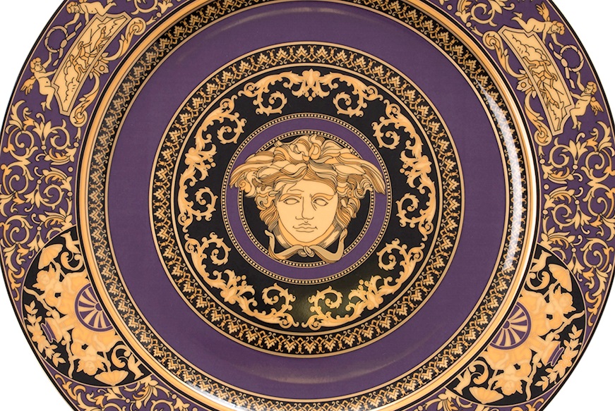 Charger plate Medusa Marine porcelain Versace