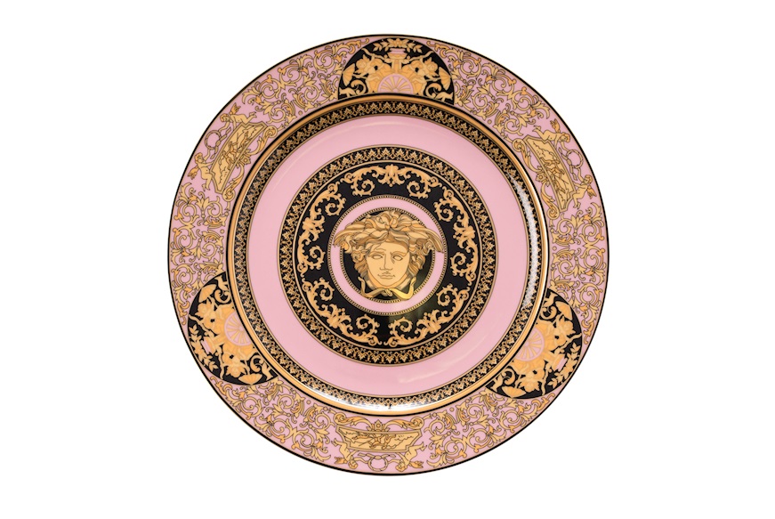 Charger plate Medusa Rose porcelain Versace