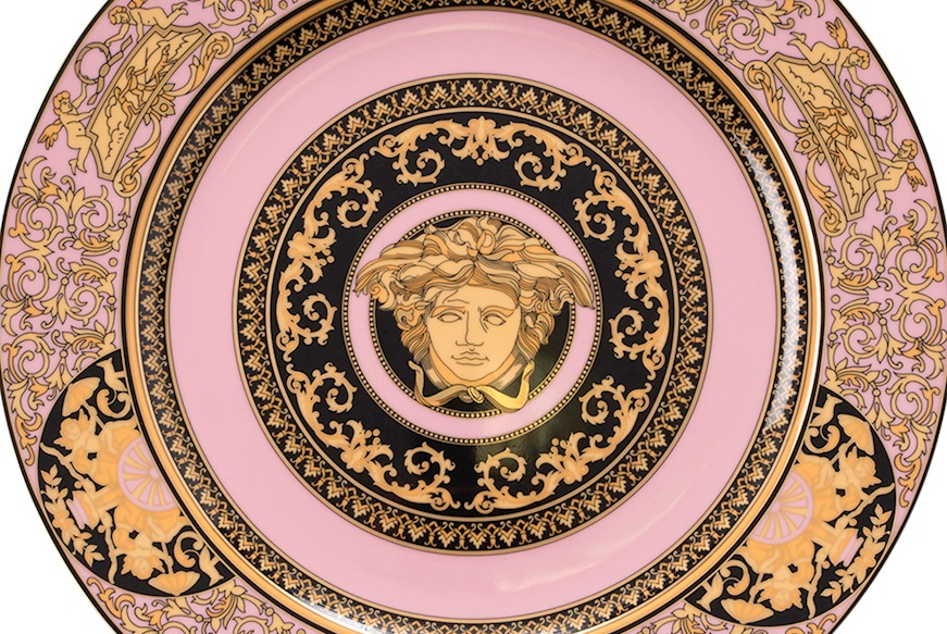 Charger plate Medusa Rose porcelain Versace