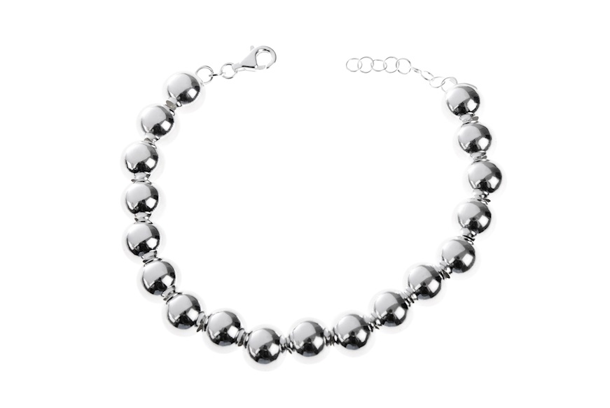 Bracciale a palle argento con allungo Selezione Zanolli