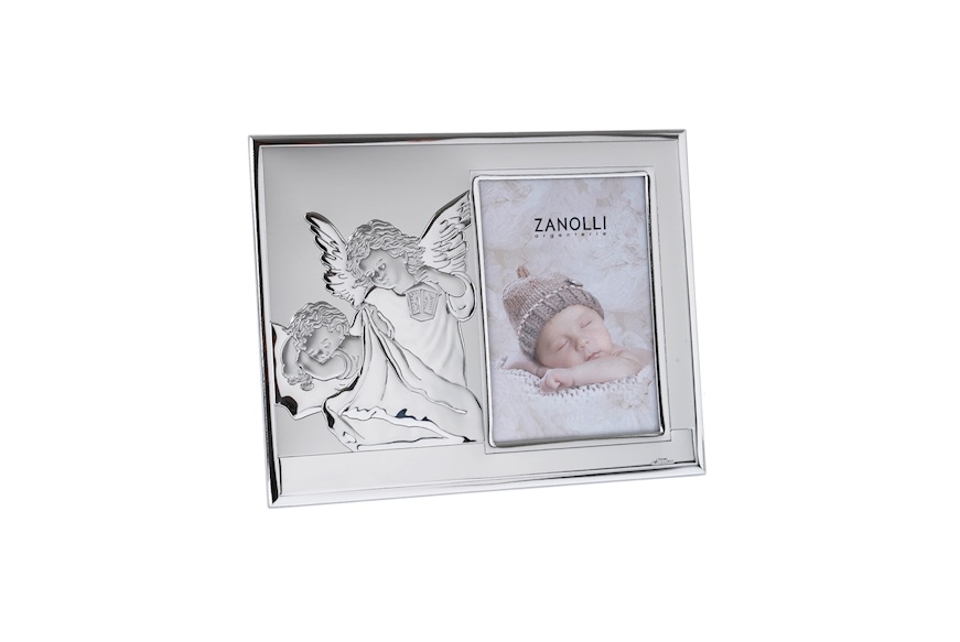 Cornice argento pvd con Angelo Protettore Selezione Zanolli