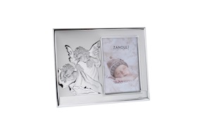 Cornice argento pvd con Angelo Protettore Selezione Zanolli