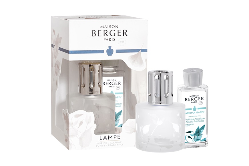 Gift Pack Lamp Aroma Happy with perfume Fraicheur Aquatique Maison Berger Paris