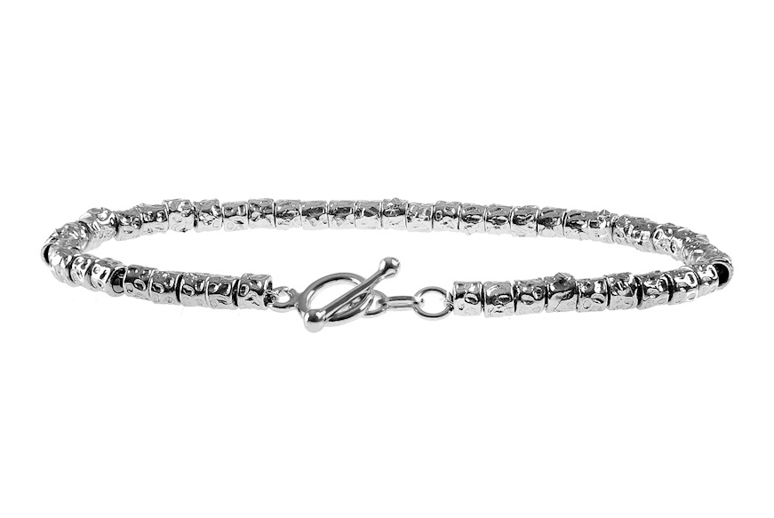 Bracelet silver with rhodium nuggets Selezione Zanolli