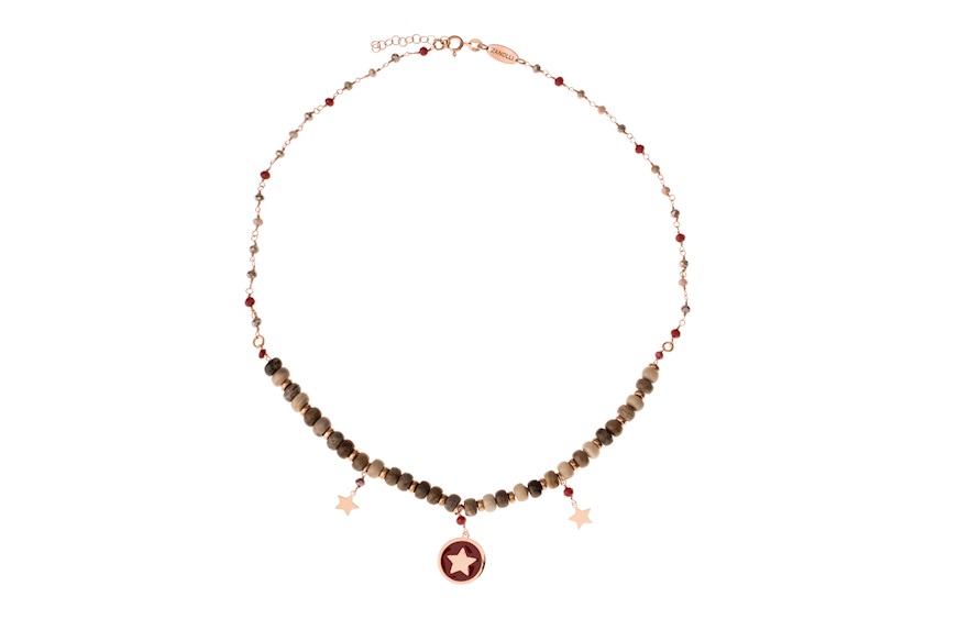 Collana Stelle argento rosè con sodalite e cristalli Selezione Zanolli