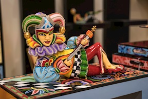 Arlecchino Ballo in Maschera dipinto a mano Tom's Drag