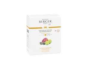 Ricarica diffusore auto 2 pezzi alla fragranza Envolee d'Agrumes Maison Berger Paris