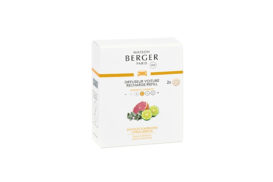 Car diffuser refills Envolee d'Agrumes Maison Berger Paris