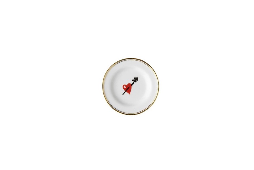 Little plate La Tavola Scomposta porcelain Micro Cuore Bitossi home