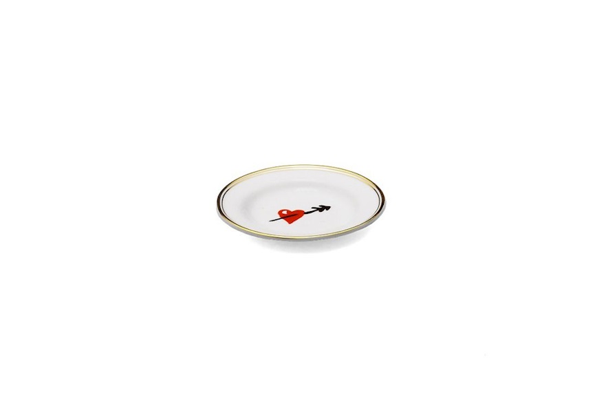 Little plate La Tavola Scomposta porcelain Micro Cuore Bitossi home