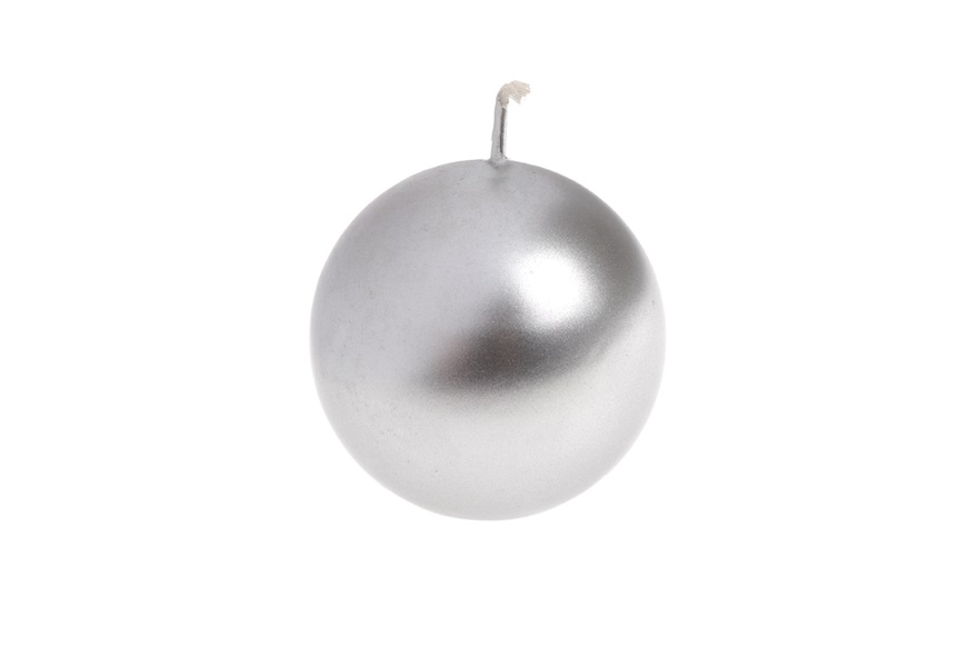 Ball candle silver colored Selezione Zanolli