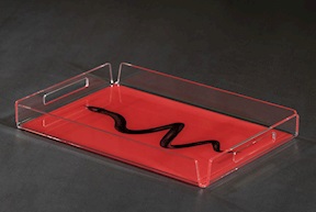 Vassoio Like Water Serpente Rosso