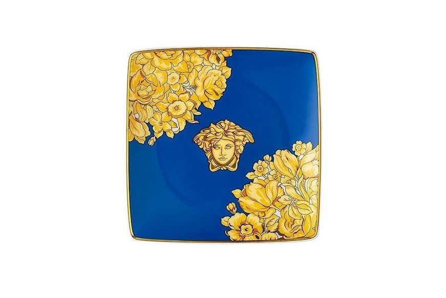 Plate Medusa Rhapsody porcelain blue Versace