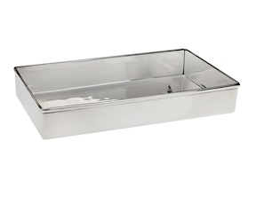 Rectangular bowl silver plated Selezione Zanolli
