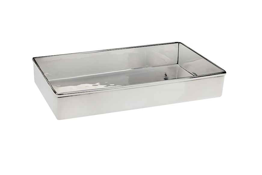 Rectangular bowl silver plated Selezione Zanolli