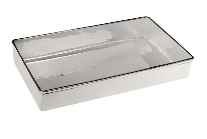 Rectangular bowl silver plated Selezione Zanolli