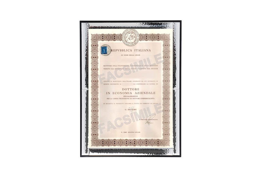 Idea regalo Laurea Cornice Laurea per Pergamena Laurea argento pvd Selezione Zanolli