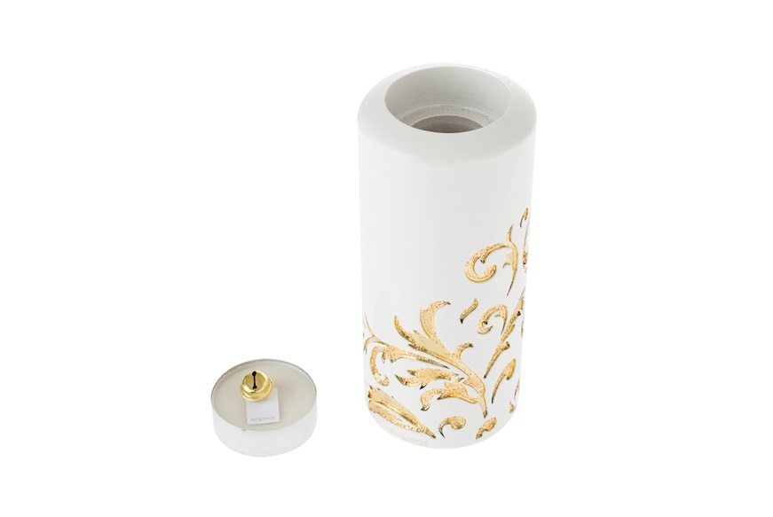 Candle holder Arabesque white Selezione Zanolli