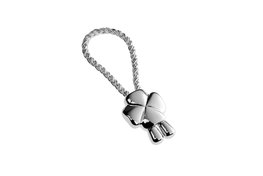 Keychain silver loop with quatrefoil Selezione Zanolli