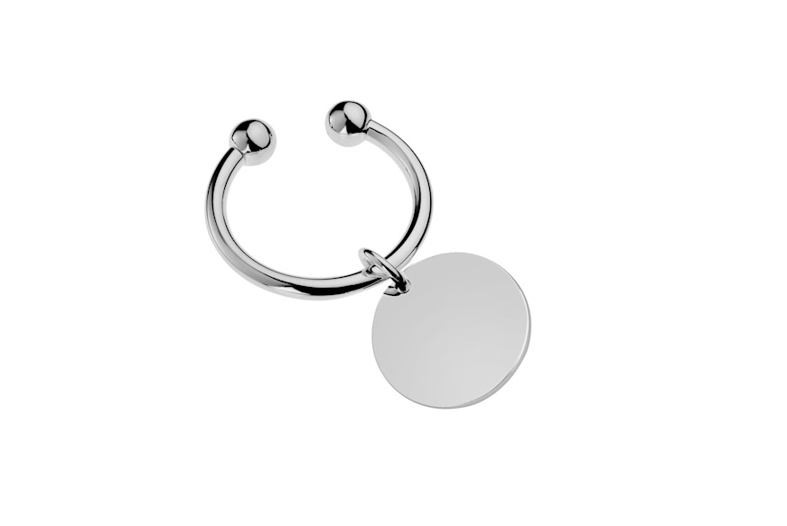 Keychain silver ball and round plate Selezione Zanolli