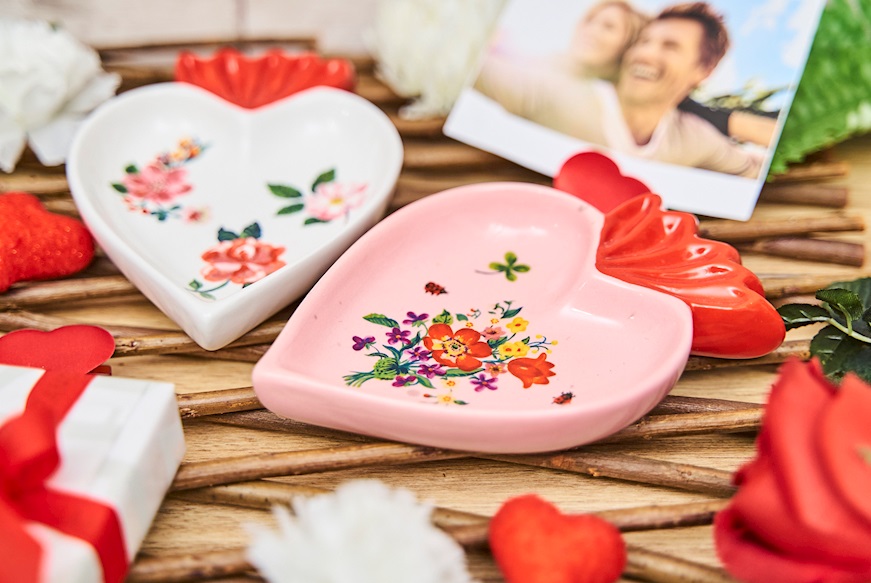 Svuotatasche La Tavola Scomposta porcellana con decoro floreale Bitossi home
