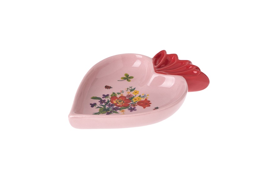 Valet tray La Tavola Scomposta porcelain with floral decoration Bitossi home