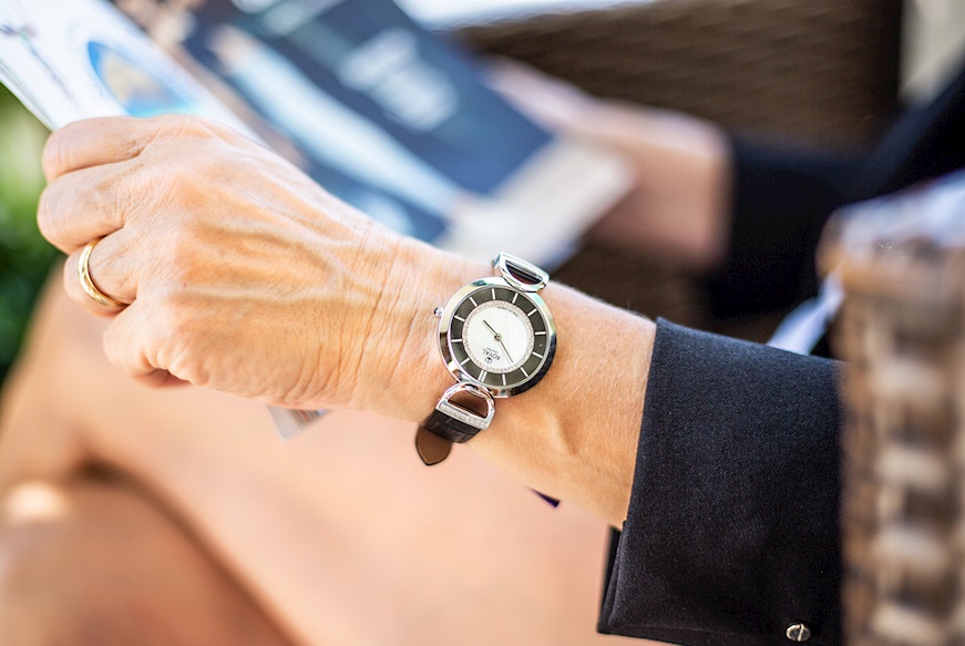 Orologio da polso acciaio con quadrante marrone e cinturino in pelle Royal London