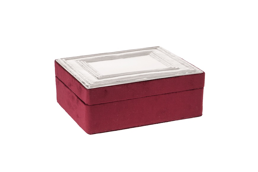 Jewellery box silver and bordeaux velvet Selezione Zanolli