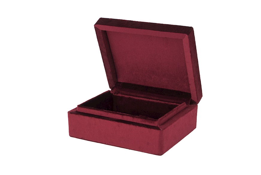 Jewellery box silver and bordeaux velvet Selezione Zanolli