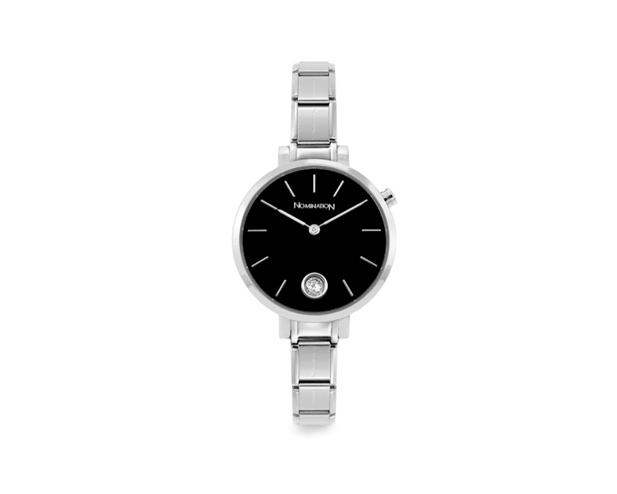 Watch Composable steel with black finish Nomination