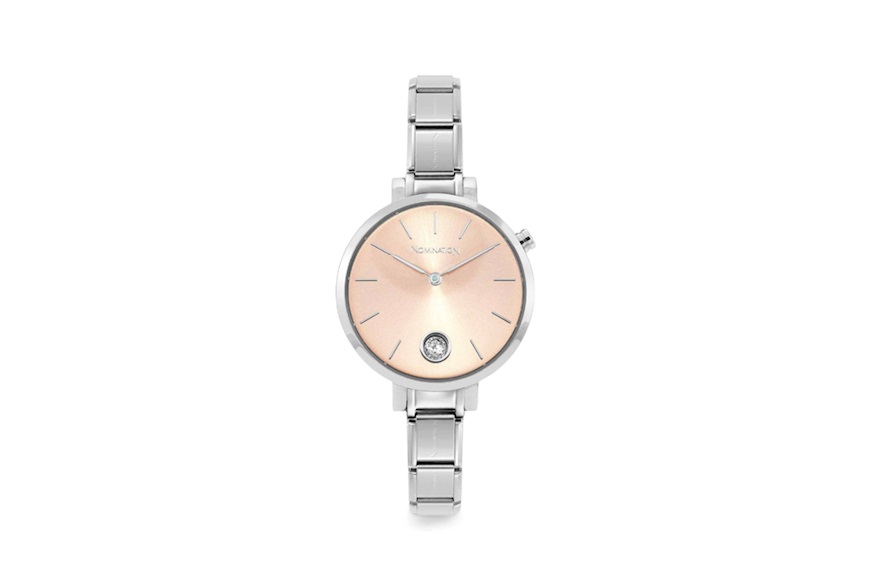Watch Composable Time steel with pink finish Nomination