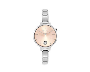 Watch Composable steel with pink finish Nomination