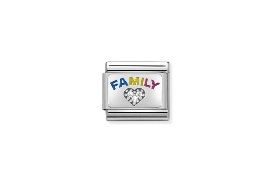 Family Composable steel silver and zircons Nomination