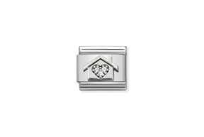 Casa Composable acciaio argento e zirconi Nomination
