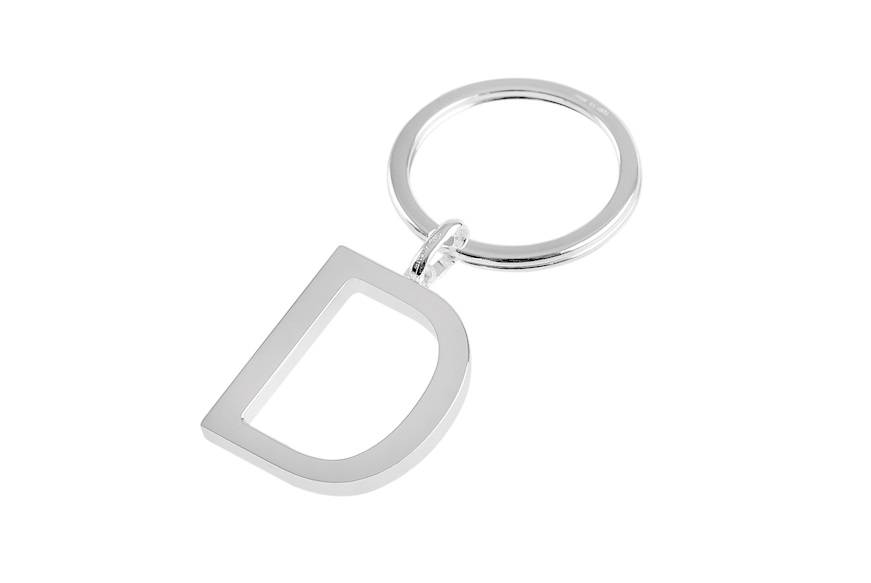 Keychain silver D letter Selezione Zanolli