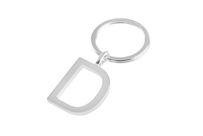 Keychain silver D letter Selezione Zanolli