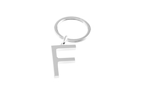 Portachiavi argento lettera F Selezione Zanolli