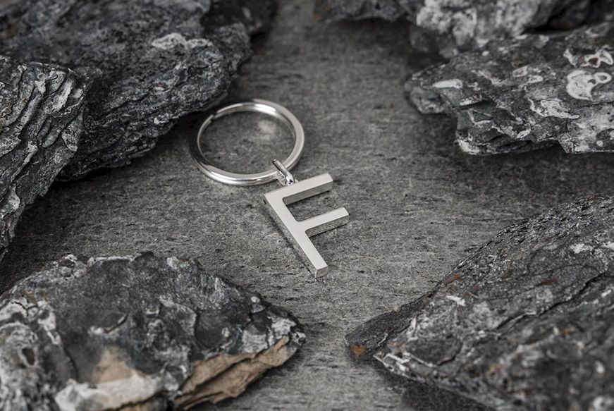 Keychain silver F letter Selezione Zanolli