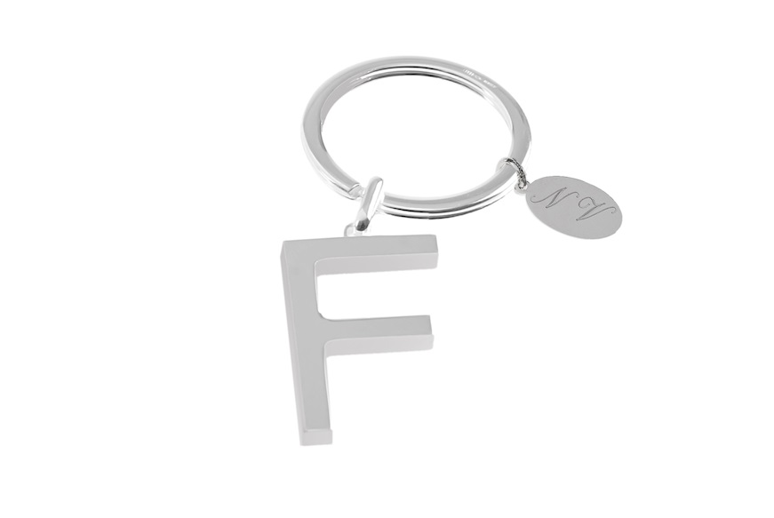 Keychain silver F letter Selezione Zanolli