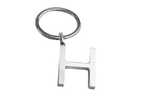 Keychain silver H letter Selezione Zanolli