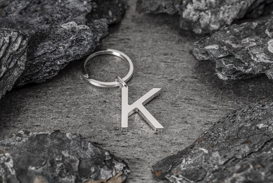 Keychain silver K letter Selezione Zanolli