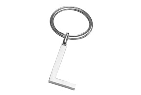 Keychain silver L letter Selezione Zanolli
