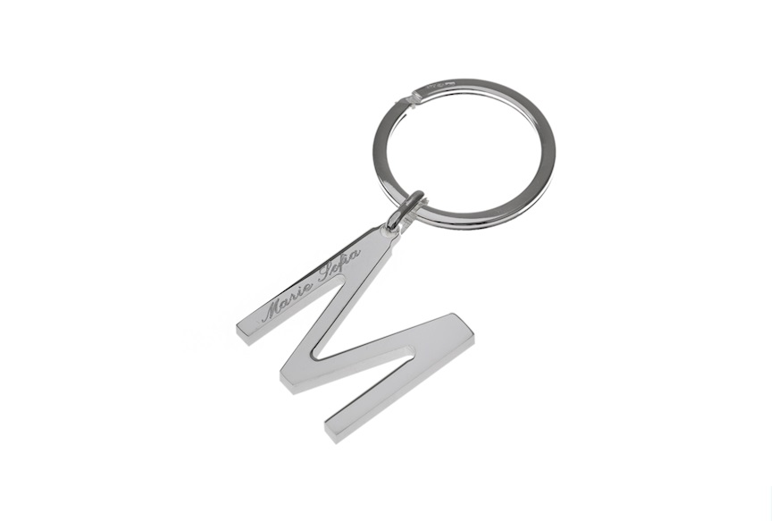 Keychain silver M letter Selezione Zanolli