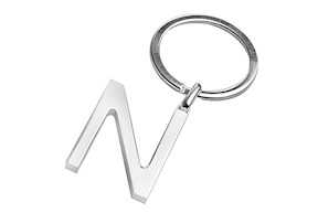 Keychain silver N letter Selezione Zanolli