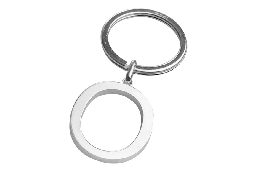 Keychain silver O letter Selezione Zanolli